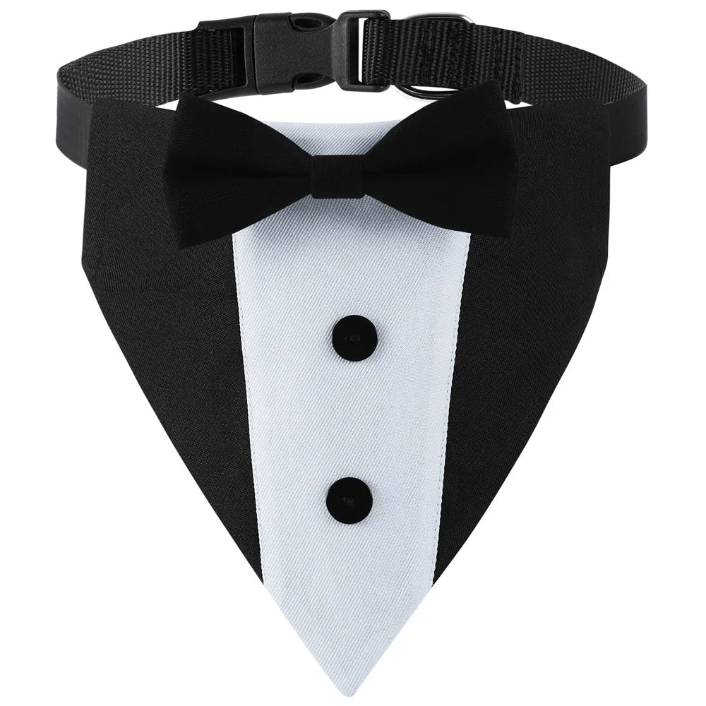 Pet Wedding Suit, Bib, Dog Collar Adjustable