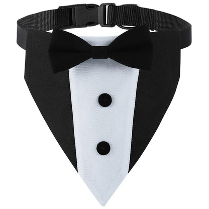 Pet Wedding Suit, Bib, Dog Collar Adjustable