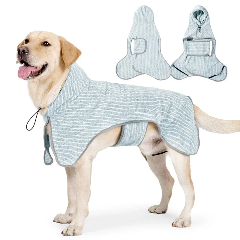 Soft Adjustable Absorbent Pet Bath Robe