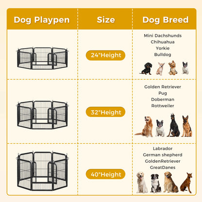Outdoor/Indoor Foldable Metal Pet Fence