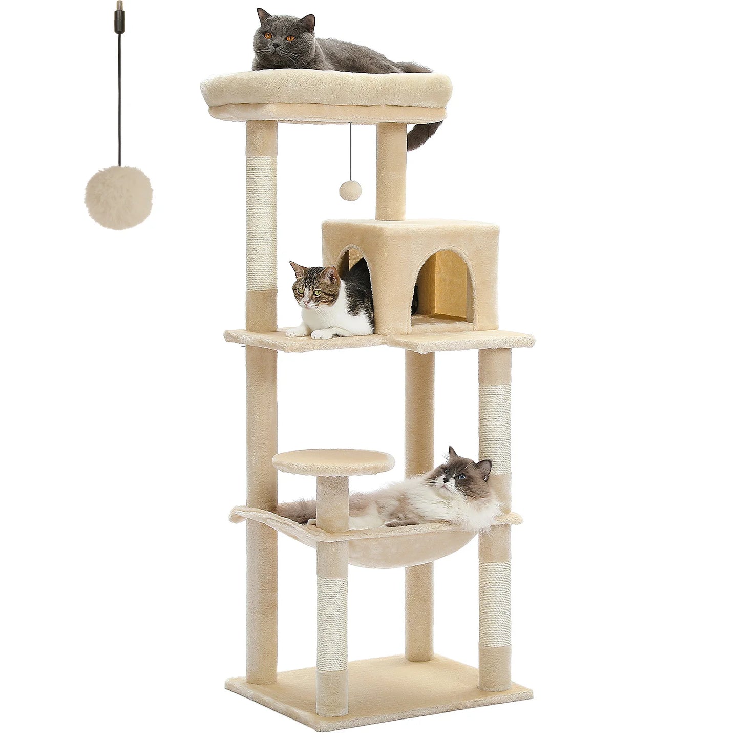 Cat Tree, Indoor Cats, 5-Level Cat Tower, More