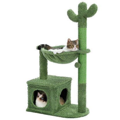 Cactus Cat Tree, Large Condo, Hammock, Dangling Ball, More