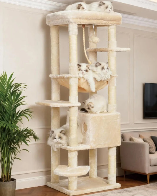 XXL Cat Tower for Indoor Cats, Furniture Condo