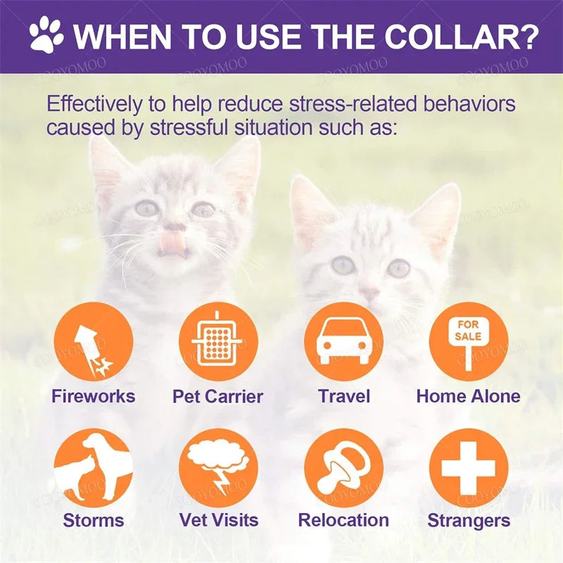 Dog Calming Collar, Cat Anxiety Relief Collar