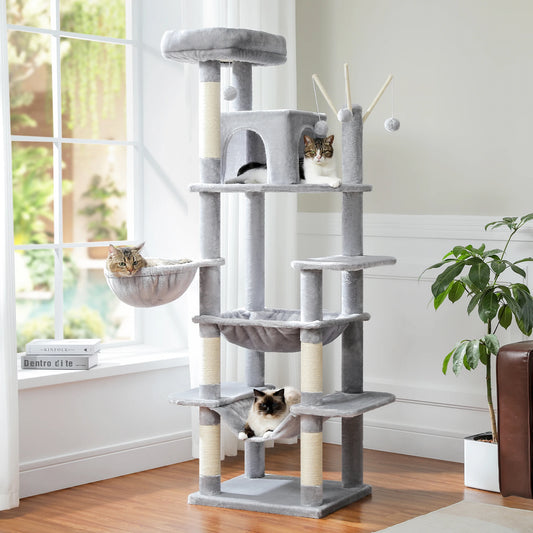Multi-Level Plush Cat Condo, Scratching Posts, etc.