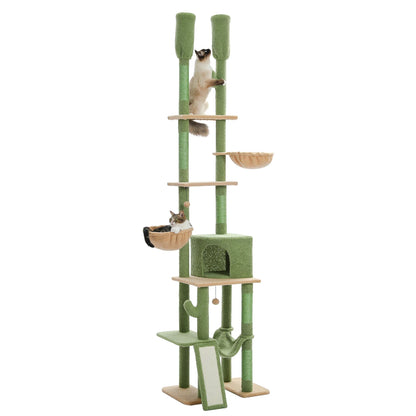 Cactus Cat Tree Floor to Ceiling Tower