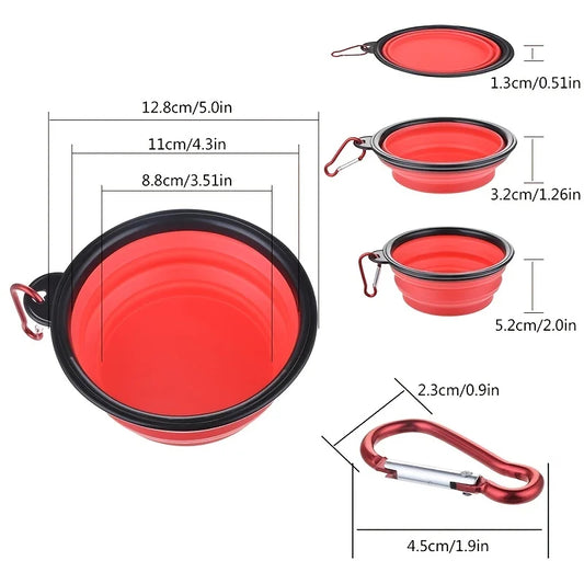 Pet Silicone Collapsible Bowl, Portable, Travel