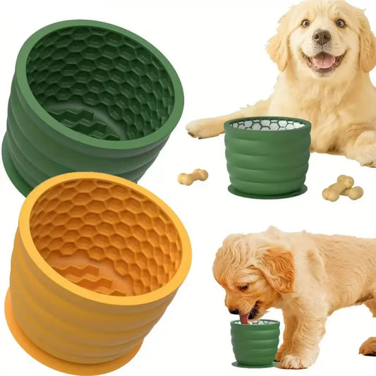 Silicone Slow Feeder Dog Bowl Cup