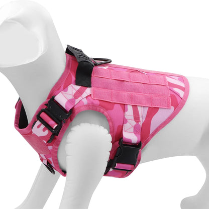 Military Pink Camouflage Dog Harness For Large/Medium Dogs