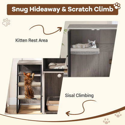 Multifunctional, Litter Box, Playhouse, Odor Control