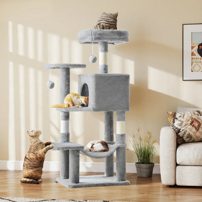 44" Cat Tree, Tall Multi-Cat Climbing Tower, Much More