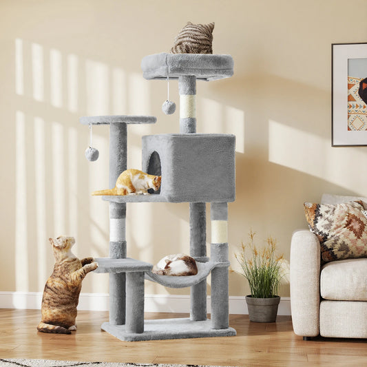 44" Cat Tree, Tall Multi-Cat Climbing Tower, Much More